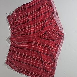 Maurice's red striped shorts